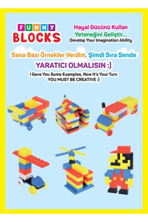 Funny Blocks Micro Block 300 Teile Bausteine ​​mit Kunststoffbox PRT-SK011 - 7