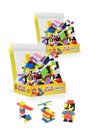 Funny Blocks Mini 200 Parça Eğlenceli Bloklar - 1