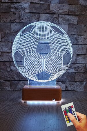 Fußball Ball 3D Led Nachtlicht 16 Farben Geburtstag Geschenk VİPYOLFUTBOL11 - 1
