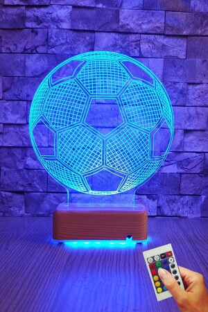 Fußball Ball 3D Led Nachtlicht 16 Farben Geburtstag Geschenk VİPYOLFUTBOL11 - 2