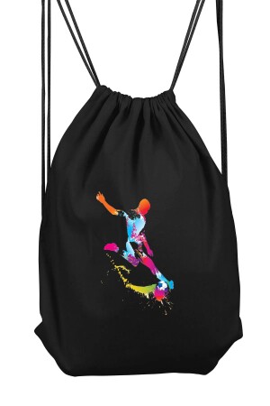 Fußball Sportrucksack Kordelzug Rucksack Fitnesstasche Sporttasche Steigeisentasche Kunstrasen - 2