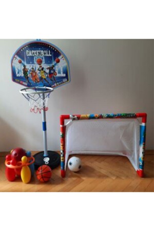 Futbol Kalesi + Ayaklı Basketbol Potası Erkek Çocuk Oyuncakları Oyuncak Futbol Kalesi 125 - 2