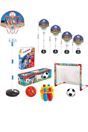 Futbol Kalesi + Ayaklı Basketbol Potası Erkek Çocuk Oyuncakları Oyuncak Futbol Kalesi 125 - 1