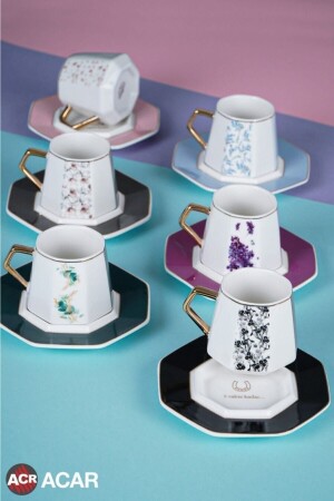 Future 95 ml Porzellan-Kaffeetassen-Set für 6 Personen für bis zu 3 Mal 0209 Mxg-011827/12 - ACAR