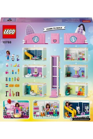 ® Gabby’s Dollhouse 10788 - 4 Yaş ve Üzeri Yaratıcı Oyuncak Yapım Seti (498 Parça) - 5