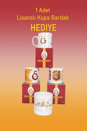 Galatasaray lizenzierte Streifen-Einzelbettdecke + Kissenbezug + Tasse - 5