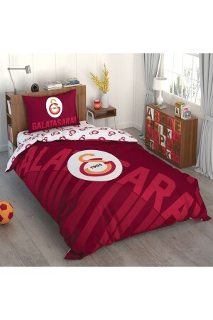 Galatasaray-Logo-Einzellizenz-Bettbezug-Set, rotes Logo - 2