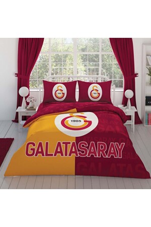 Galatasaray Parçalı Logo Pamuk Nevresim Takımı 1000042139 - 1