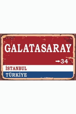 Galatasaray Yön Tabelası Retro Vintage Ahşap - 2