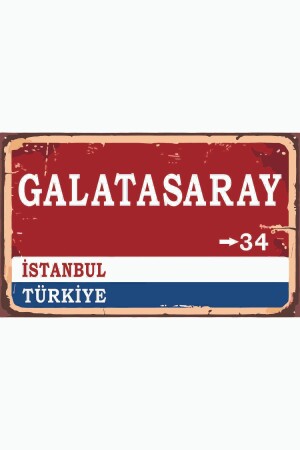 Galatasaray Yön Tabelası Retro Vintage Ahşap - 1