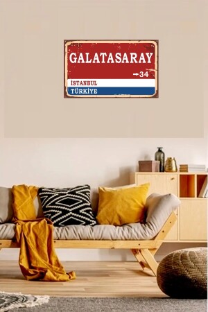Galatasaray Yön Tabelası Retro Vintage Ahşap - 2