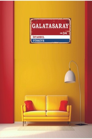 Galatasaray Yön Tabelası Retro Vintage Ahşap - 3