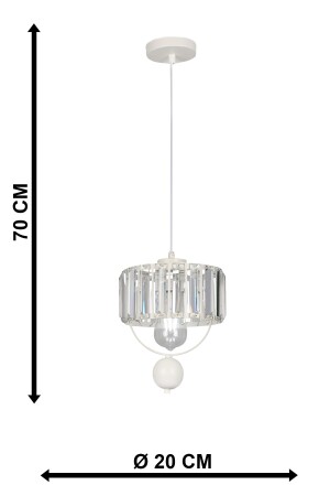 Gallon Single Lux Crystal White Pendelleuchte Kronleuchter 200 001 1028 01 - 6