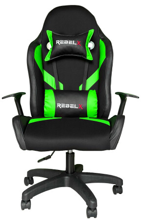 Gaming-Stuhl in der Grundfarbe Grün - 1