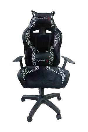Gaming-Stuhl-Symbol, schwarz-weiße Farbe - 1