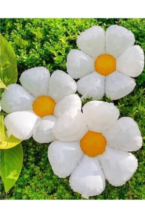 Gänseblümchen-Folienballon im 3er-Pack - 1