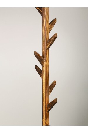 Garderobenständer mit Holzbeinen, moderner Kleiderbügel, 175 cm, Walnuss natur, ASKLK-103 - 4