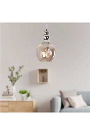 Gaspar Single Chrome Moderne Pendelleuchte Küche Wohnzimmer Pendelleuchte Kronleuchter 3385-01-WH - Apliqa