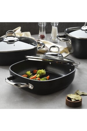 Gastronomıe Master Granit Indüksiyon Basık Tencere-28cm 1S2404-22001-SIY11 - 4