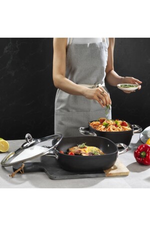 Gastronomıe Master Granit Indüksiyon Basık Tencere-28cm 1S2404-22001-SIY11 - 10