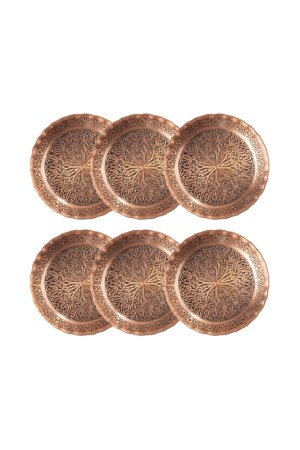 Gaziantep Kupfer-Snackschalen-Set, Nüsse, 6er-Set (12 cm x 2,5 cm), DMT-19156 - 1