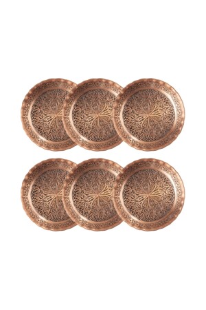 Gaziantep Kupfer-Snackschalen-Set, Nüsse, 6er-Set (12 cm x 2,5 cm), DMT-19156 - 3