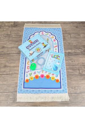 Gebetsset für Kinder und Lernbuch-Gebetsset – Blau 45 x 82 cm – 110 g – Gebetsperlen – Toy Fotograf M - 2