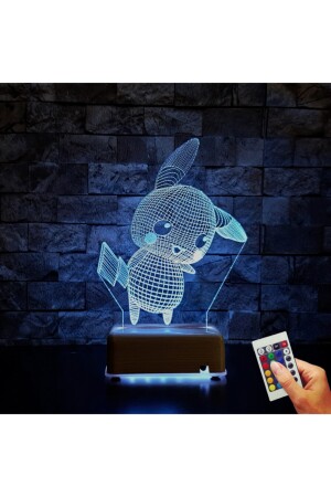 Geburtstagsgeschenk Pikachu Led Nachtlicht 16 farbige Geschenklampe VİPYOL-PİKACU01 - 2