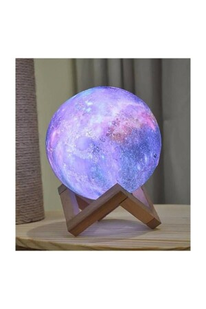 Gece Lambası 3d Standlı Dekoratif 6 Renk Değiştiren Galaksi Gezegen Ay Gece Lambası - Gkcshops