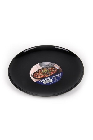 Gehärtete Pizza Friends Time Schwarz 32 cm. 6 Pizzateller. Carine Pizza-Set, 6 Stück - 6