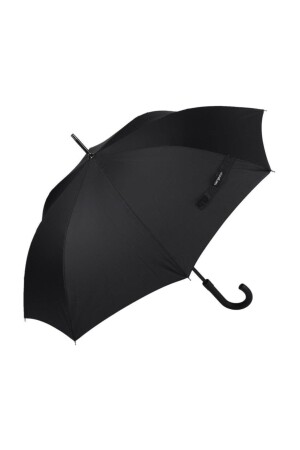 Gehstock-Regenschirm aus schwarzer Faser, der nicht im Wind zerbricht 18S1E8001_T - 1