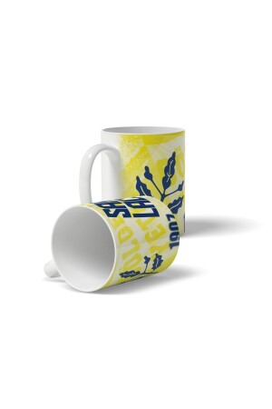 Gelb Marineblau 1907 - Gelb bedruckte Tasse FENERBAHÇE-0044 - 3