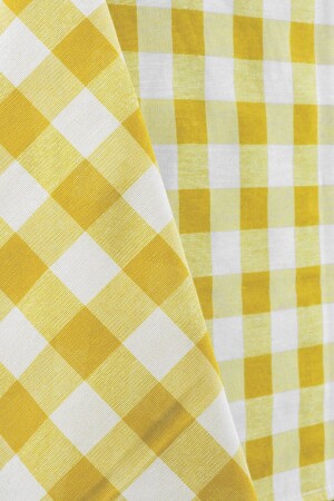 Gelbe große quadratische Muster-Gingham-Tischdecke, Tisch-Picknick-Tuch - 6