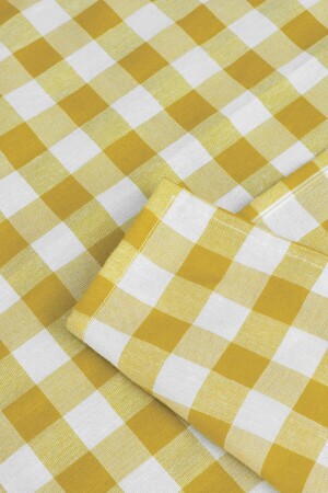 Gelbe große quadratische Muster-Gingham-Tischdecke, Tisch-Picknick-Tuch - 7