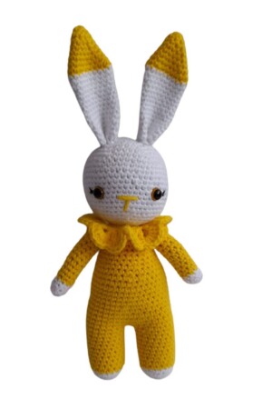 Gelbes Mini-Kaninchen, schlafender Begleiter, Amigurumi, Bio-Spielzeug, Opsarıminiş-Kaninchen - 3