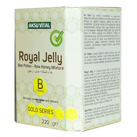 Gelée Royale Pollen-Honig-Mischung B 7. 000 Mg Goldserie 220 Gr - 4