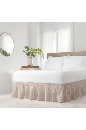 قماش أساس السرير - قميص أساس السرير - مزدوج - Gelincik Çeyiz