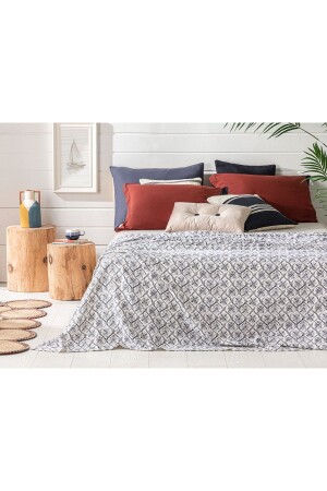 Gem Roses Baskılı Tek Kişilik Pıke 150x220 cm Indigo - English Home