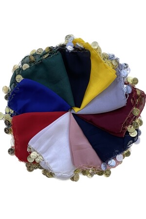 Gemischte Farben Chiffon Braut Halay Taschentuch, Geschenktaschentuch 10 Stück CHCHIFFON10LU - 8