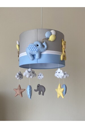 Gemischte Tierfiguren Blau Grau Baby Junge Kinderzimmer Kronleuchter TIER1 - 6