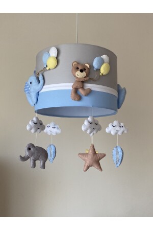 Gemischte Tierfiguren Blau Grau Baby Junge Kinderzimmer Kronleuchter TIER1 - 7