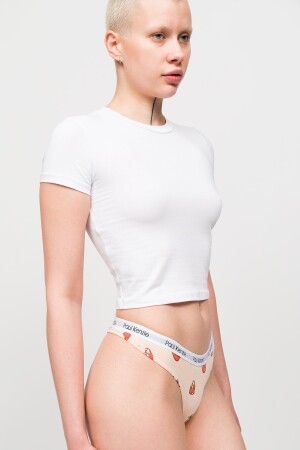 Gemusterte Damen-Stringhöschen – Paarkollektion Lazy String_Kadin_Lazy - 3