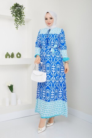 Gemustertes Hijab-Kleid für Damen - 1