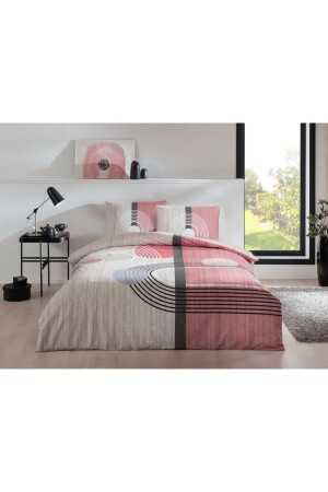 Genç Modası Nevresim Takımı Alex Pembe Çift Kişilik 3518-58 - Taç