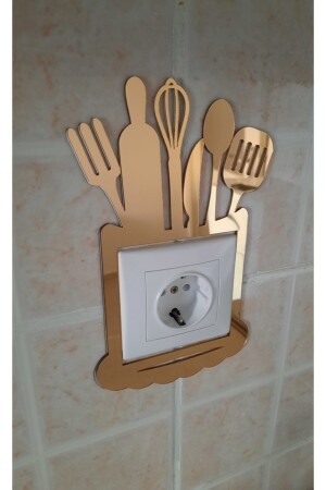 مكنسة مطبخ ديكورية من طابق الحافة الزينة الذهبية اللون المرآة البليكسيغلاس - Genel Markalar