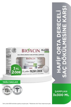 Genesis 3 Al 2 Öde Yağlı Saçlar Için Şampuan 3*300ml - Bioxcin