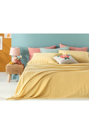 Genesis Soft Touch Double Pike Set 200x220 cm Gelb 10034418-TR84 - English Home