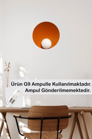 Geniş Turuncu Metal Aplik Mutfak Iç Mekan Salon Cafe Ofis Pastane Modern Dekoratif Aplikleri TYC00405841245 - 6