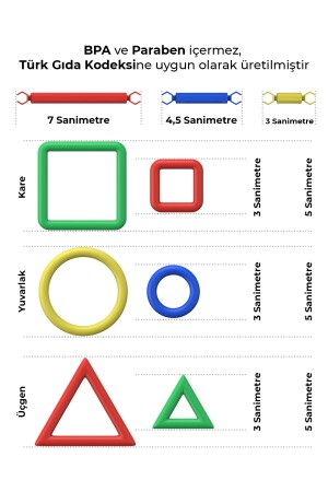Geometrik Tasarım Çubukları 450 Adet Zeka Geliştirici Tasarım Eğitici Oyuncak Geometrik Çubuklar - 3