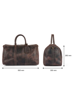 Gepäck-Reisetasche aus echtem Leder, 45 l – Kastanie OTTO451 - 3